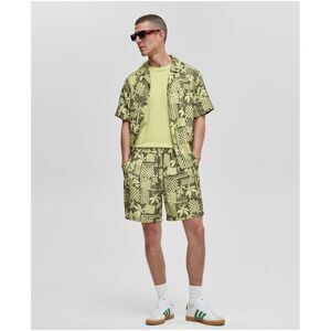 Mode Of One Mens Vacation Palm Pull-On Casual Walking Shorts, NWT